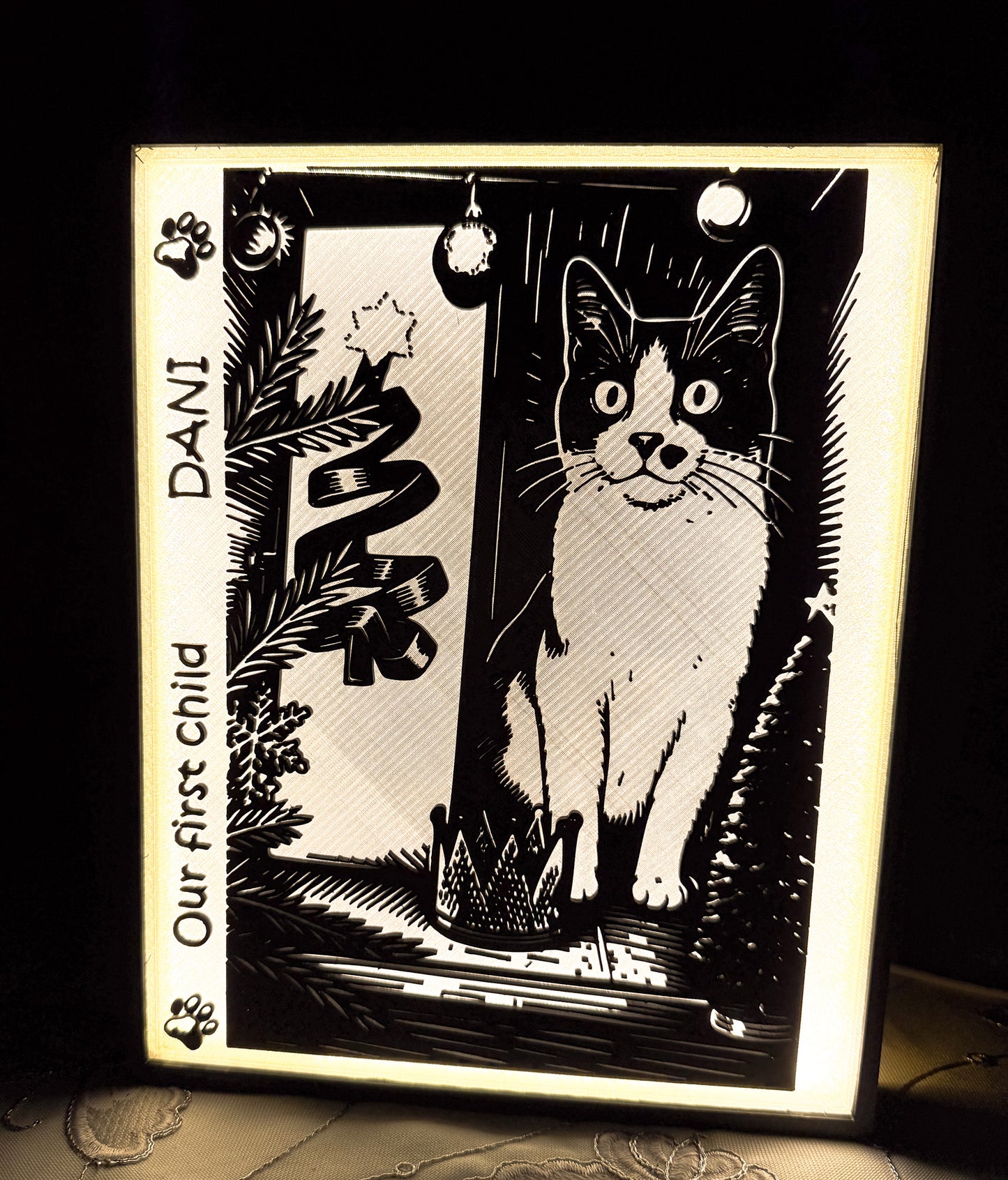 Your Photo! Custom 3DPrinted LED Photo Frame • Personalized Art from Your Picture • Unique PHOTO Box Light Gift • Christmas Gift