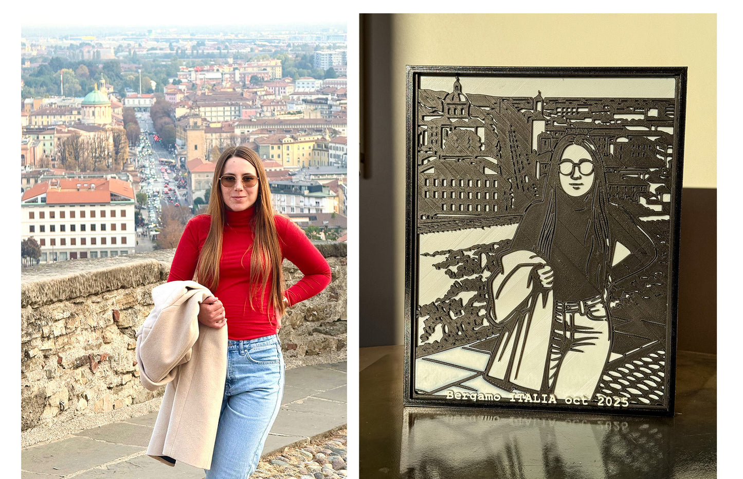 Your Photo! Custom 3DPrinted LED Photo Frame • Personalized Art from Your Picture • Unique  PHOTO Box Light Gift • Christmas Gift