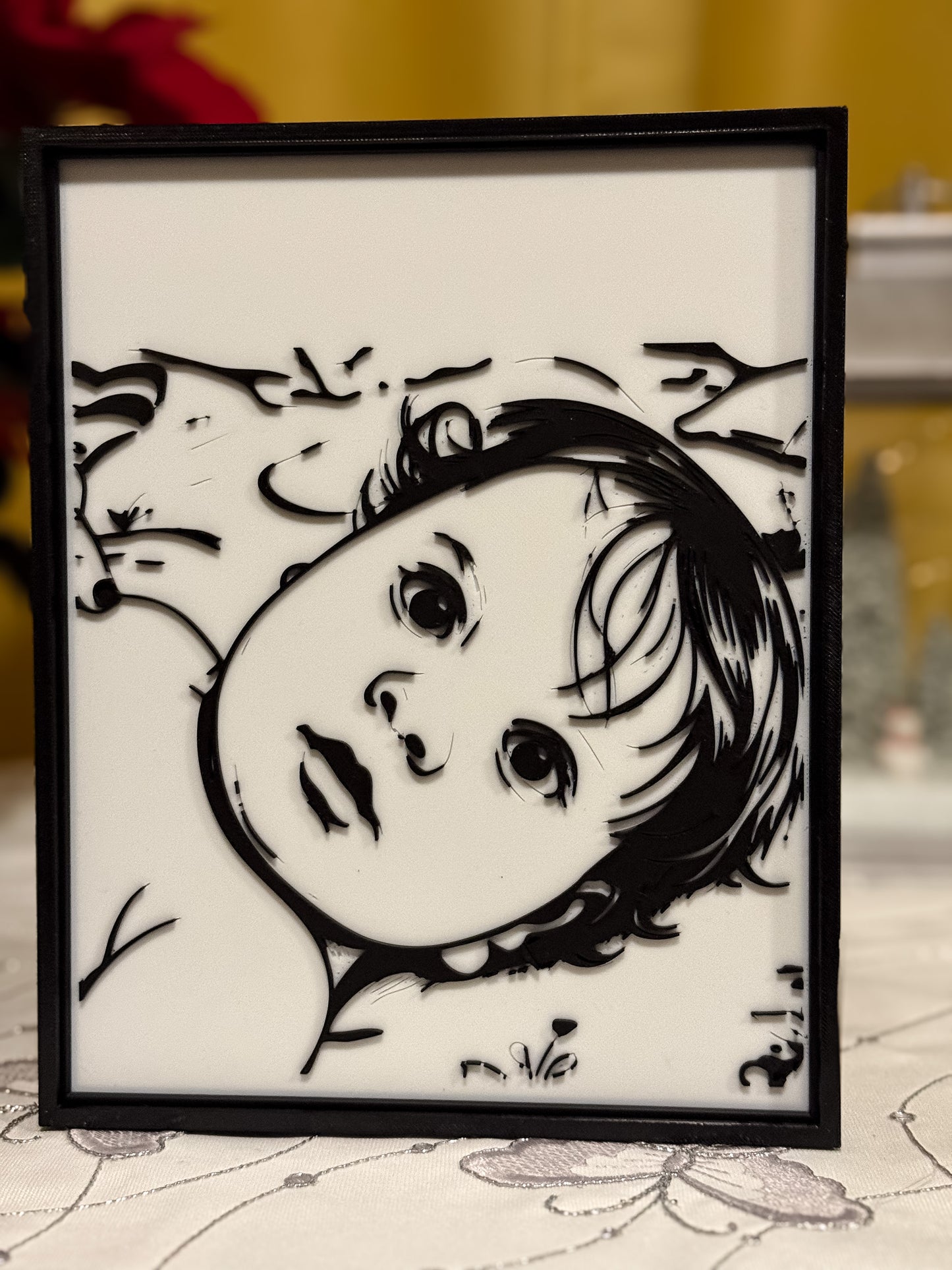 Your Photo! Custom 3DPrinted LED Photo Frame • Personalized Art from Your Picture • Unique  PHOTO Box Light Gift • Christmas Gift